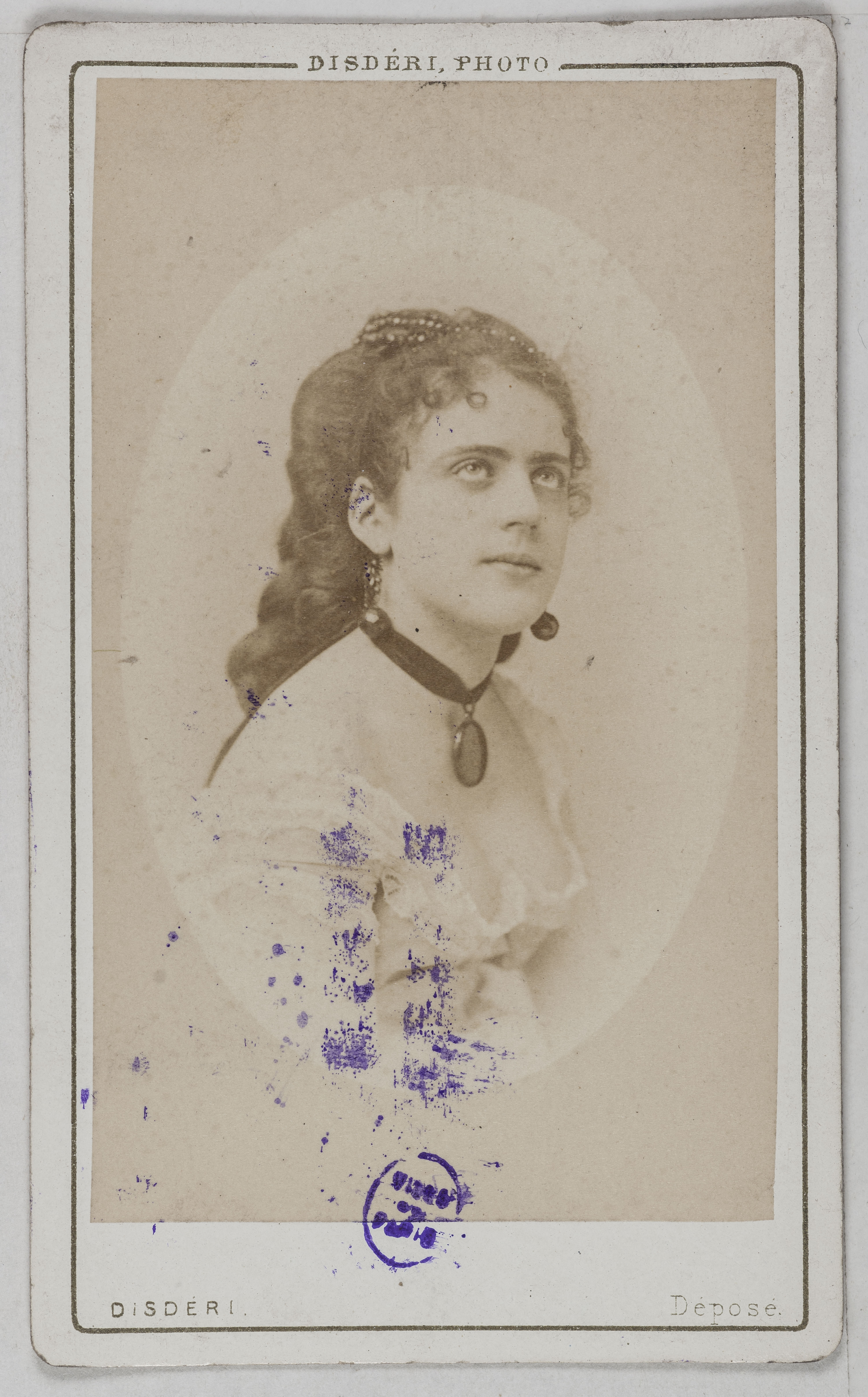 André-Adolphe-Eugène Disdéri, Portrait de Marie Karl (Amélie Jeanne Jaime, dite), (actrice), (fille de Théodore Barrière)