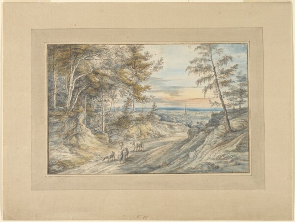 Lucas van Uden, Forest Road at Evening