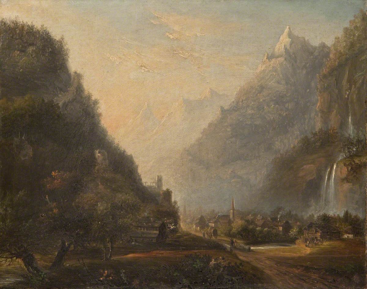Georgiana Chatterton, Subalpine Mountain Scenery with a Valley