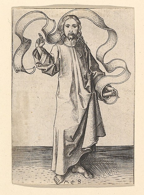 Martin Schongauer, Christ in an Attitude of Benediction