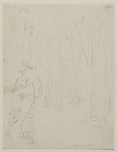 Albert Küchler, Tegnende kunstnere i en skov