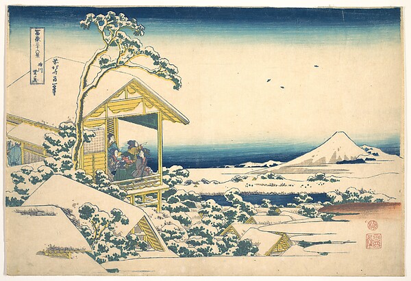 Katsushika Hokusai, Morning after the Snow at Koishikawa in Edo (Koishikawa yuki no ashita), from the series Thirty-six Views of Mount Fuji (Fugaku sanjūrokkei)