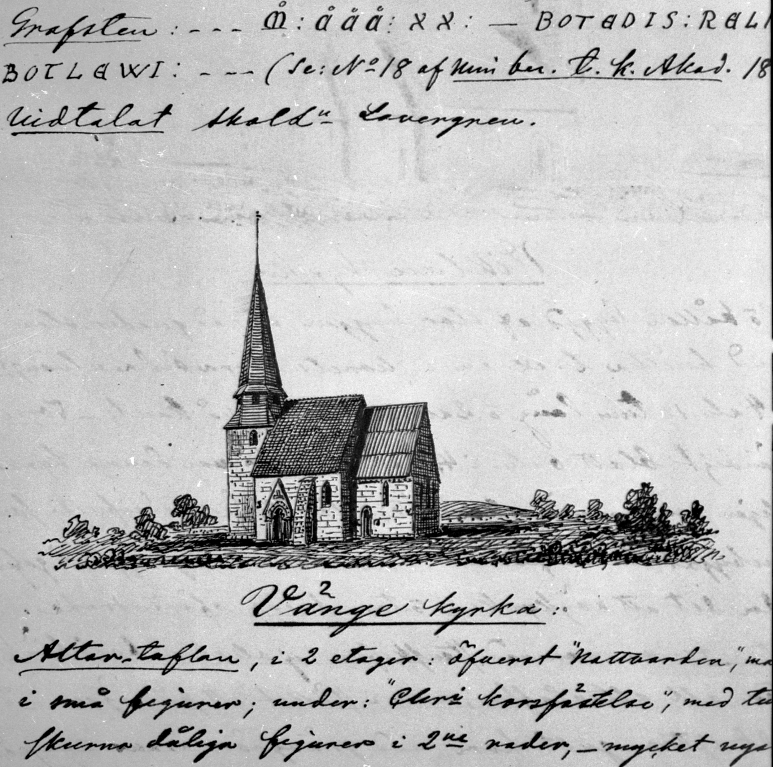 Nils Lagergren, Vänge kyrka