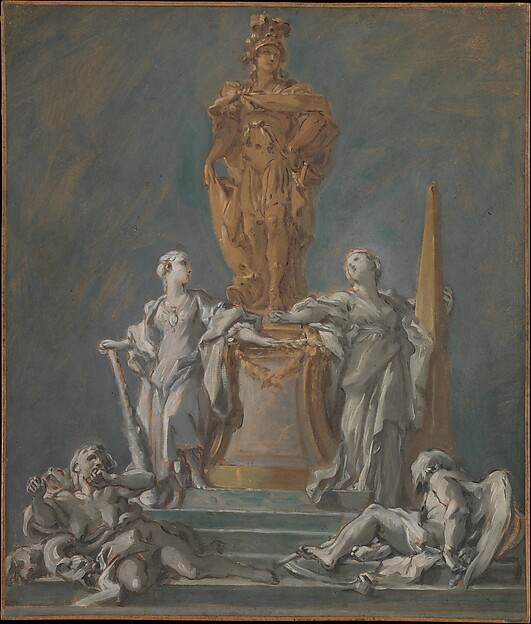 François Boucher, Study for a Monument to a Princely Figure
