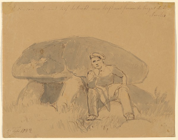 Johan Thomas Lundbye, The Artist, Seated in Front of a Dolmen