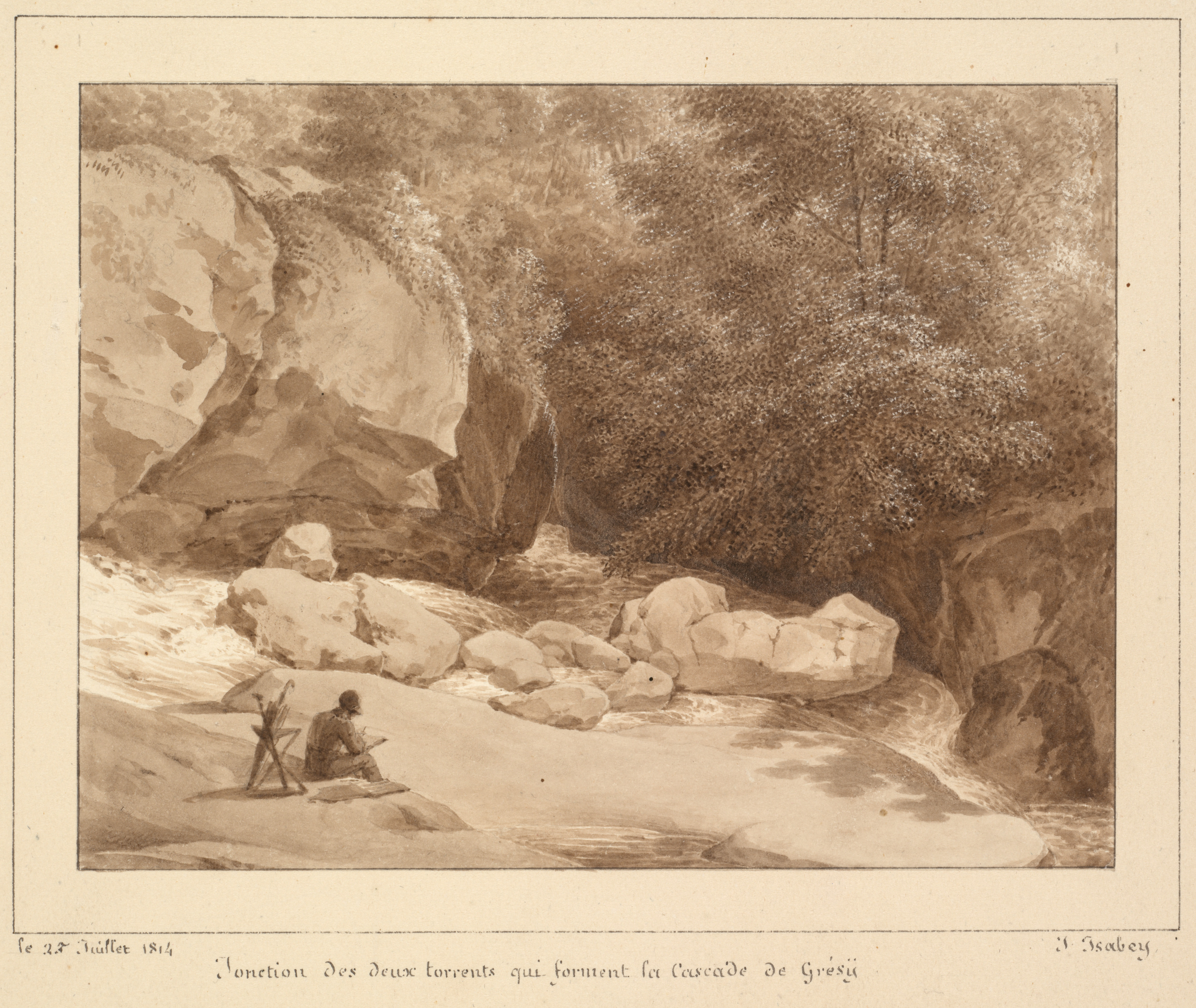 Jean-Baptiste Isabey, Jonction des deux torrents qui forment la Cascade de Grésy