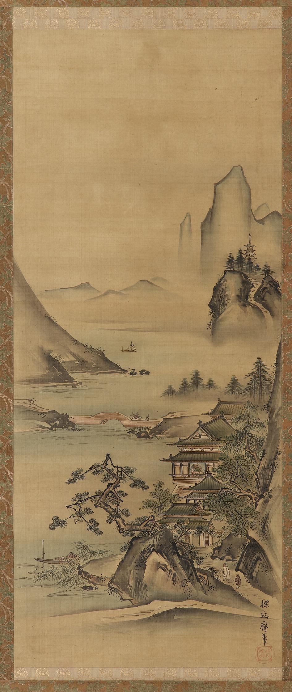 Kano Tan'yu, Chinese landscape: summer