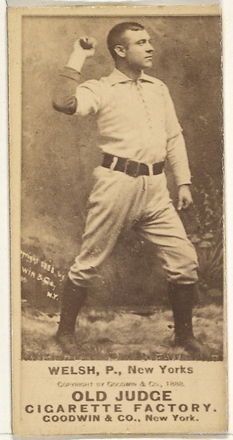 Goodwin & Company, Michael "Mickey" Francis Welch, Pitcher, New York, from the Old Judge series (N172) for Old Judge Cigarettes