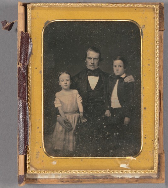 Unknown, [Portrait of Man and Two Children]