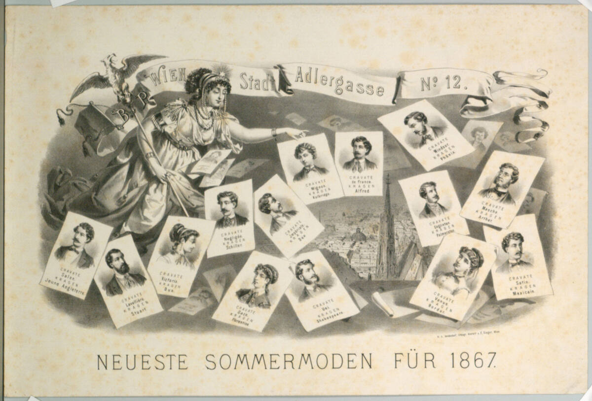 Anonym, NEUESTE SOMMERMODEN FÜR 1867; WIEN, Adlergasse No. 12