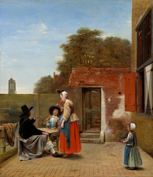 Pieter de Hooch, A Dutch Courtyard