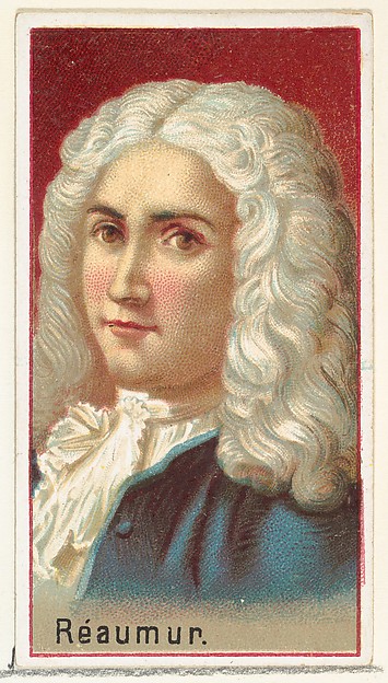 Allen & Ginter, René Antoine Ferchault de Réaumur, printer's sample for the World's Inventors souvenir album (A25) for Allen & Ginter Cigarettes