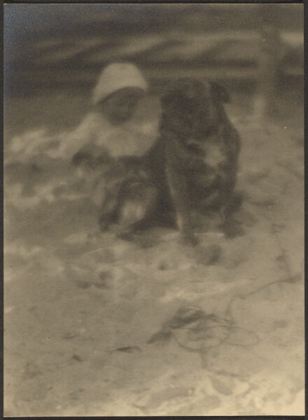 Louis Fleckenstein, [Boy Sitting with Dog]
