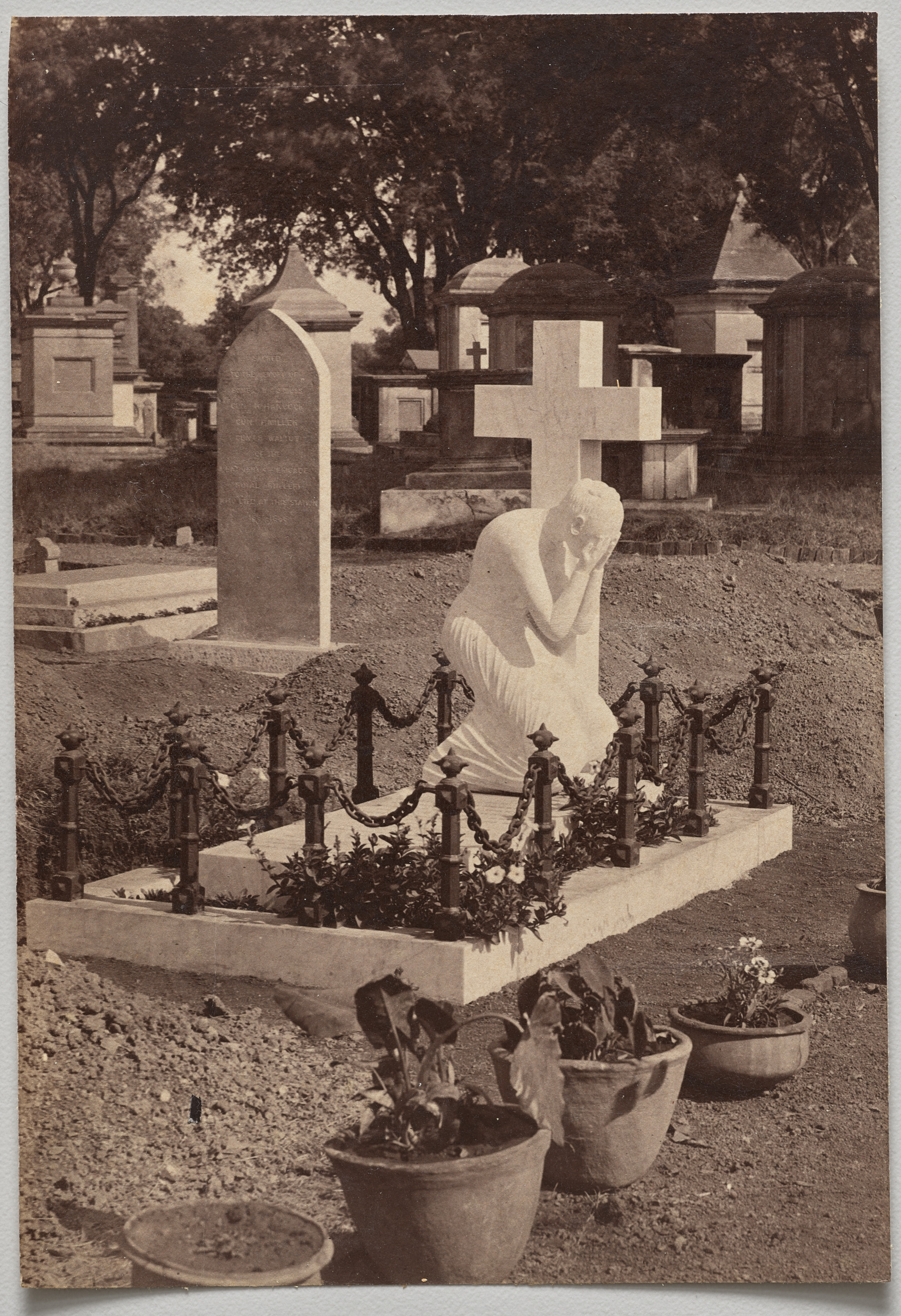 Raja Deen Dayal, Grave of Dr. Falwasser, Neemuch (recto, left)
