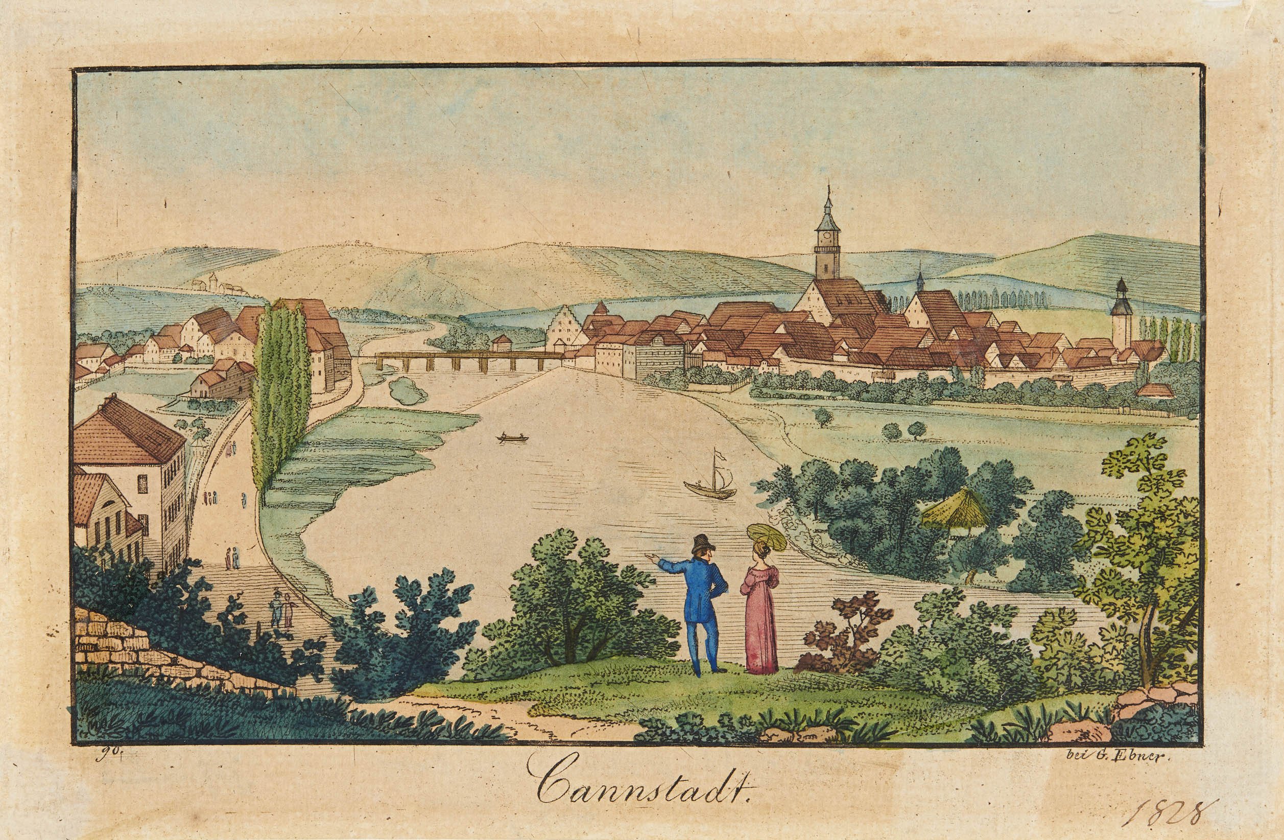 Verlag der G. Ebner'schen Kunsthandlung, Ansicht von Cannstatt