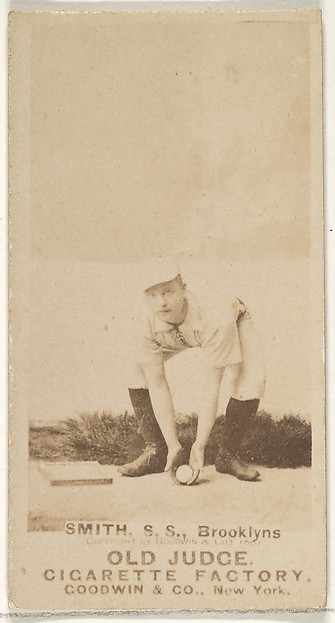 Goodwin & Company, G. Smith, Shortstop, Brooklyn Bridegrooms, from the Old Judge series (N172) for Old Judge Cigarettes