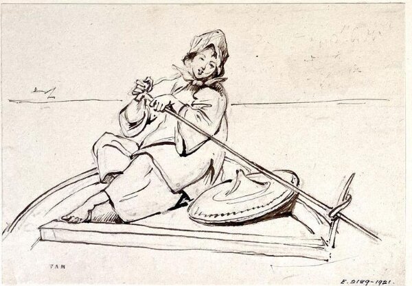 George Chinnery, A boatwoman at her oar