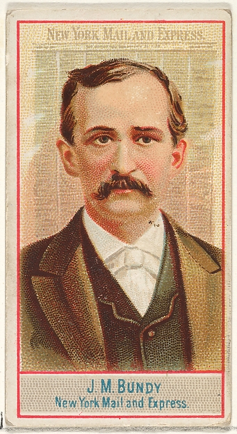 Allen & Ginter, J.M. Bundy, New York Mail and Express, from the American Editors series (N1) for Allen & Ginter Cigarettes Brands