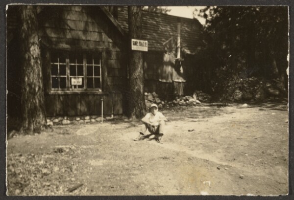 Louis Fleckenstein, [Figure Sitting on a Rock]