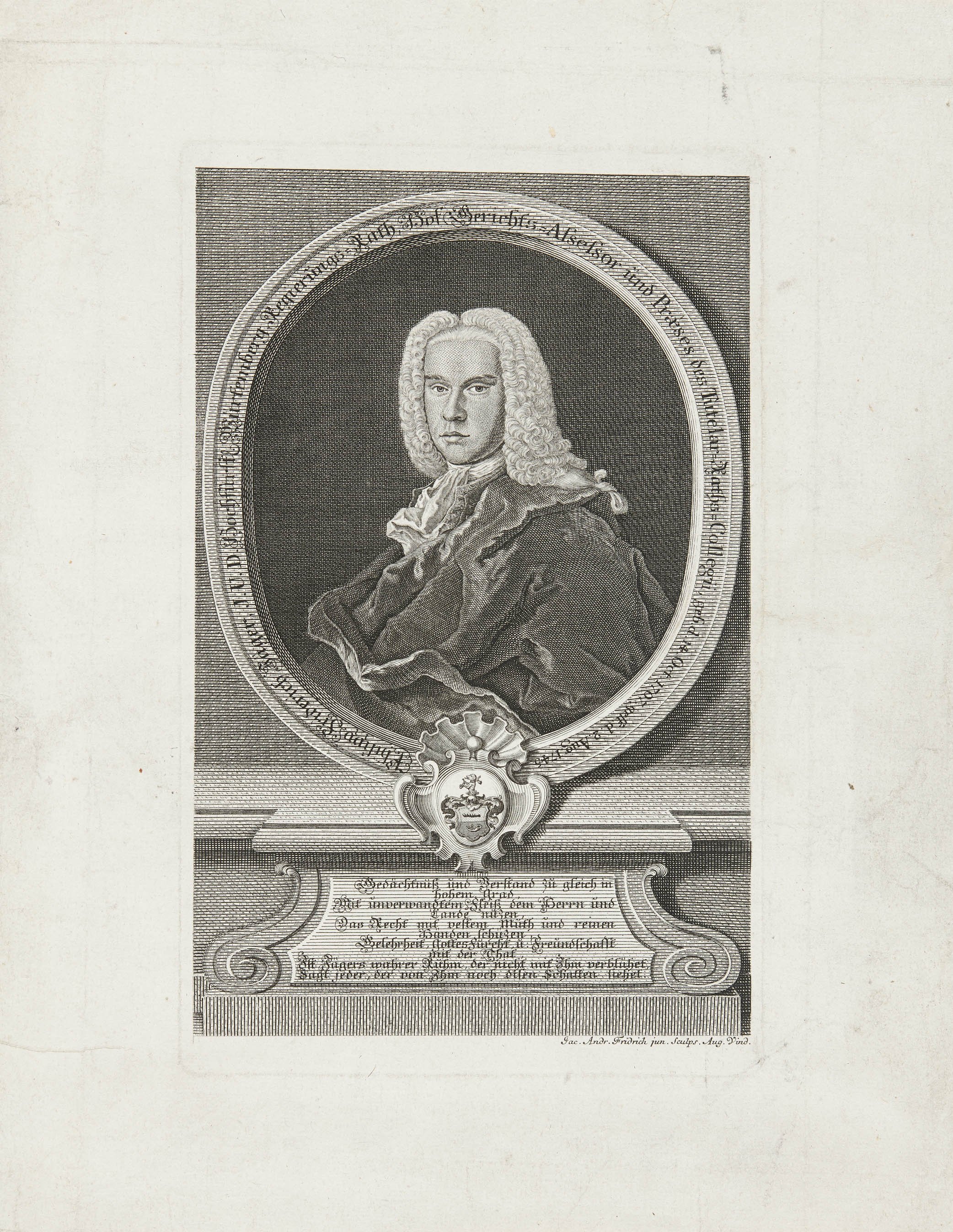 Jacob Andreas Fridrich (der Jüngere), Bildnis Philipp Friedrich Jäger