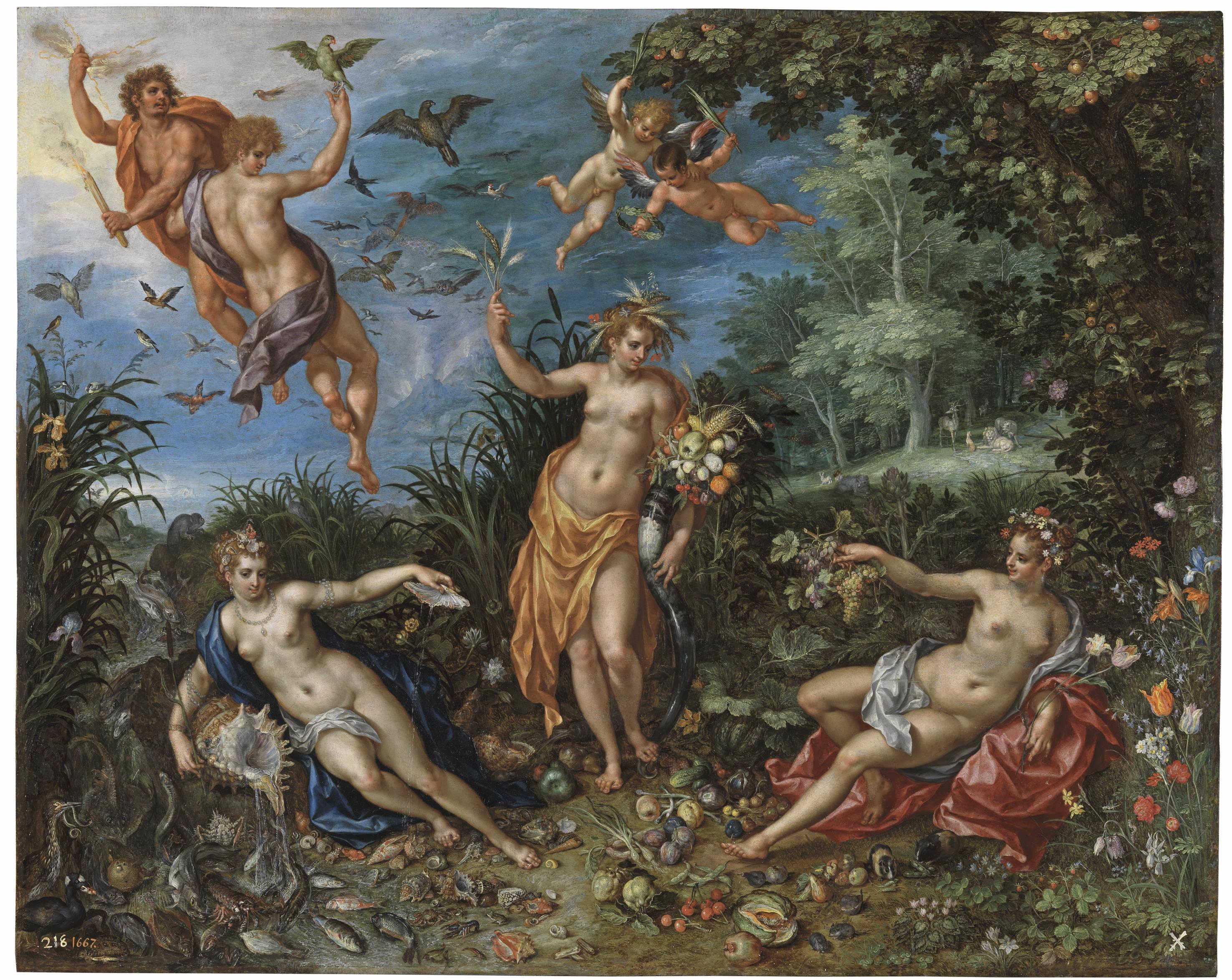 Jan Brueghel the Elder, Allegory of Abundance and the Four Elements