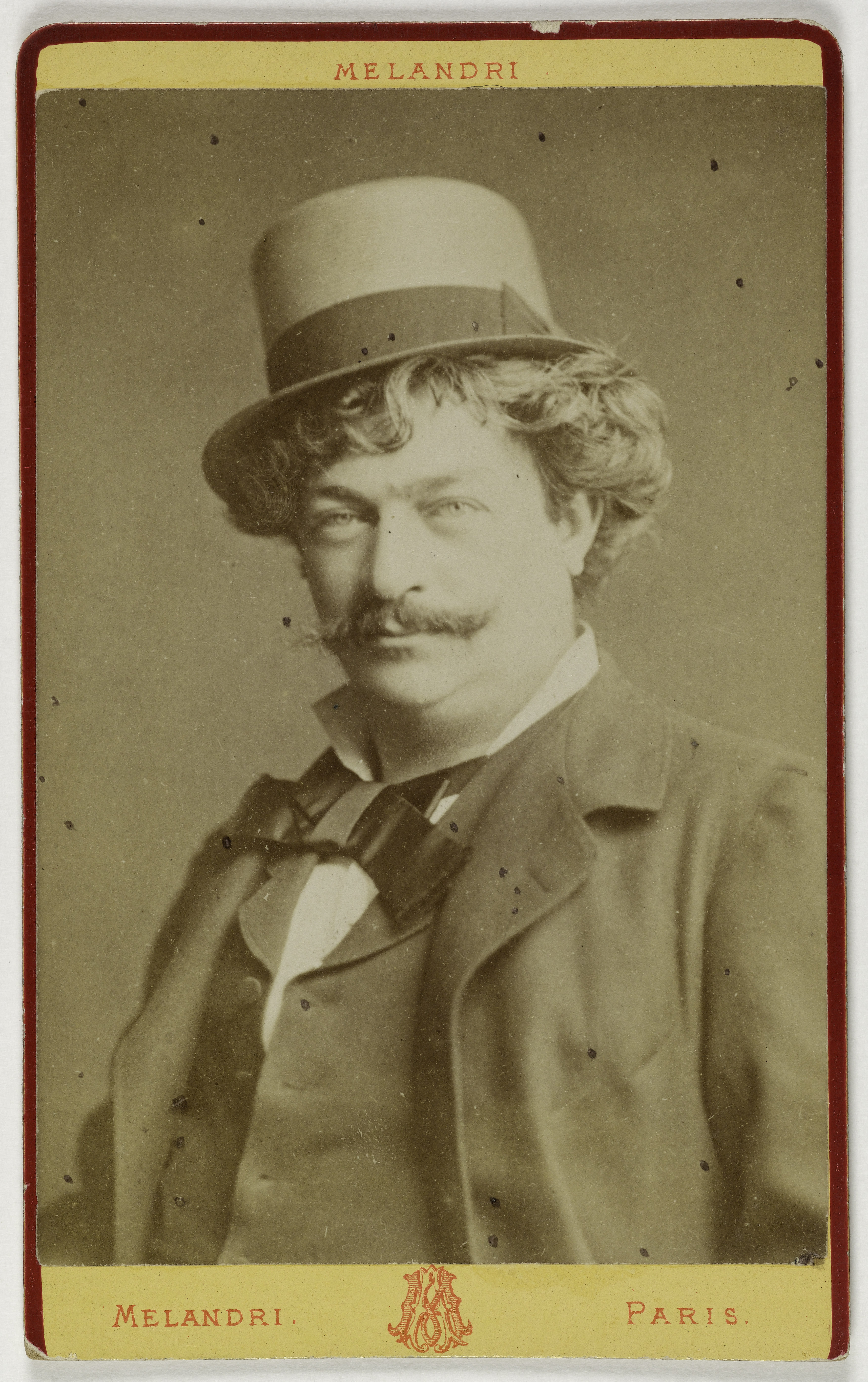 Achille Melandri, Portrait de Gill André, (Louis Alexandre Gosset de Guines, dit), (1840-1885), (dessinateur, caricaturiste politique, peintre, auteur dramatique)
