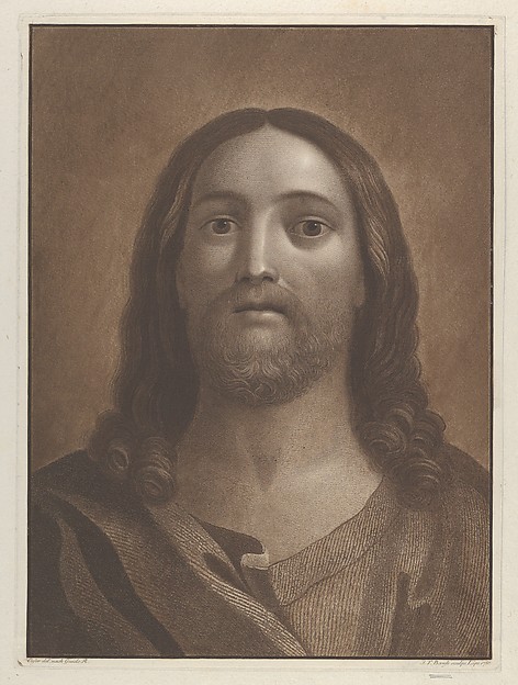 Johann Friedrich Bause, Head of Christ, after Reni