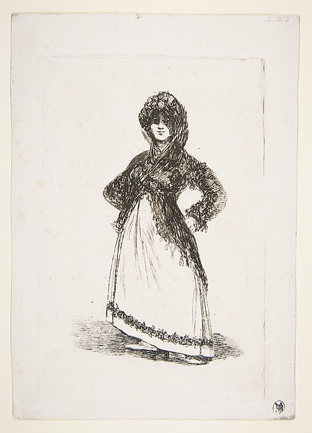 Goya (Francisco de Goya y Lucientes), A Maja standing with hands on her hips