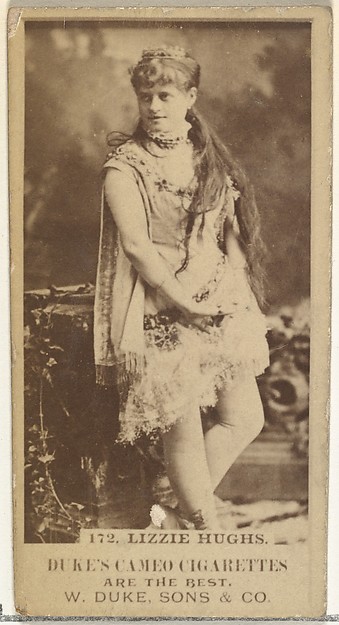 W. Duke, Sons & Co., Card Number 172, Lizzie Hughs, from the Actors and Actresses series (N145-5) issued by Duke Sons & Co. to promote Cameo Cigarettes