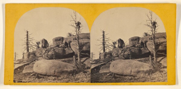 William Henry Jackson, [Group at Wall of Rocks, Colonel Seymour's Party]