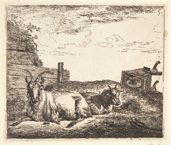 Adriaen van de Velde, Liggende geder