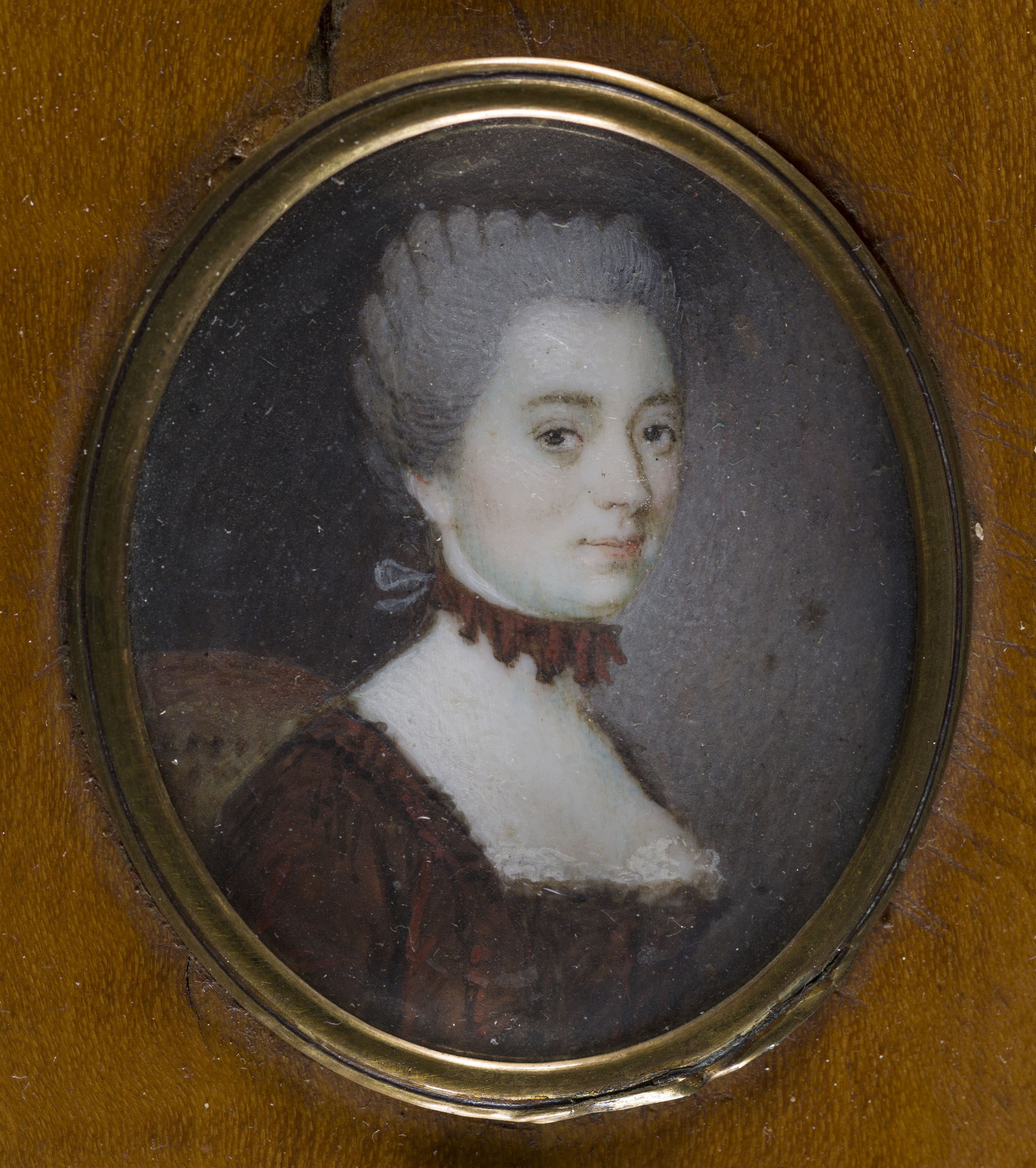 Anonyme, Portrait de Mme d'Epinay en coiffure à boucles