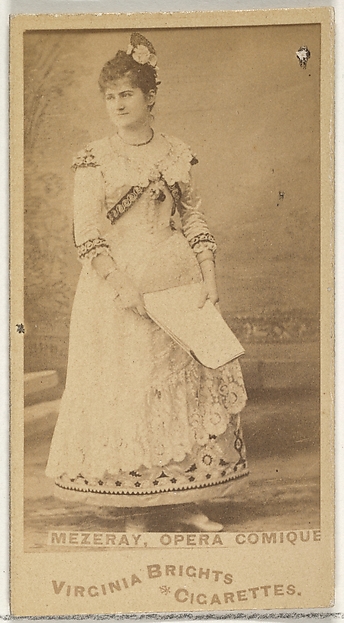 Allen & Ginter, Mezeray, Opera Comique, from the Actors and Actresses series (N45, Type 1) for Virginia Brights Cigarettes