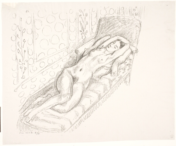 Henri Matisse, Nøgen kvinde, liggende på en chaiselong