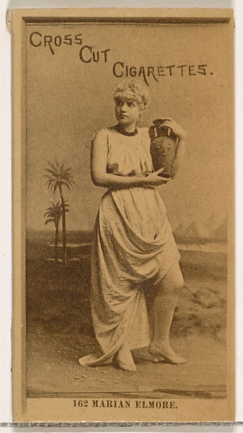 W. Duke, Sons & Co., Card Number 162, Marian Elmore, from the Actors and Actresses series (N145-2) issued by Duke Sons & Co. to promote Cross Cut Cigarettes