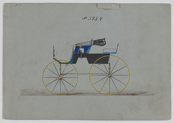 Brewster & Co., Design for Oakland or Stanhope Phaeton, no. 3954