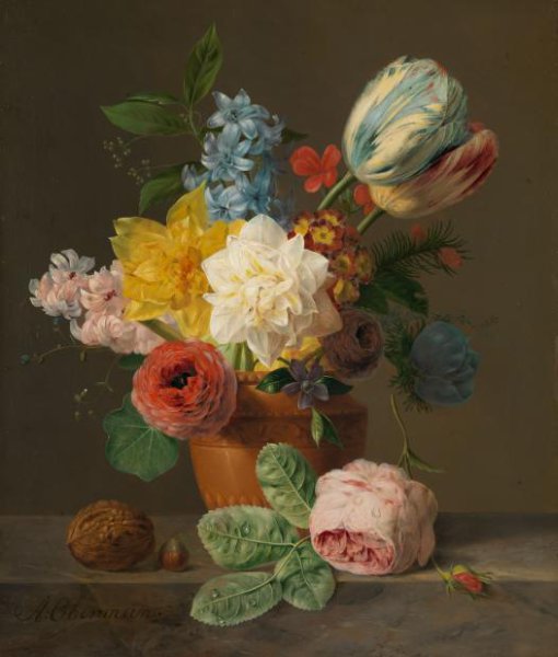 Anthony Oberman, Bloemstilleven met noten