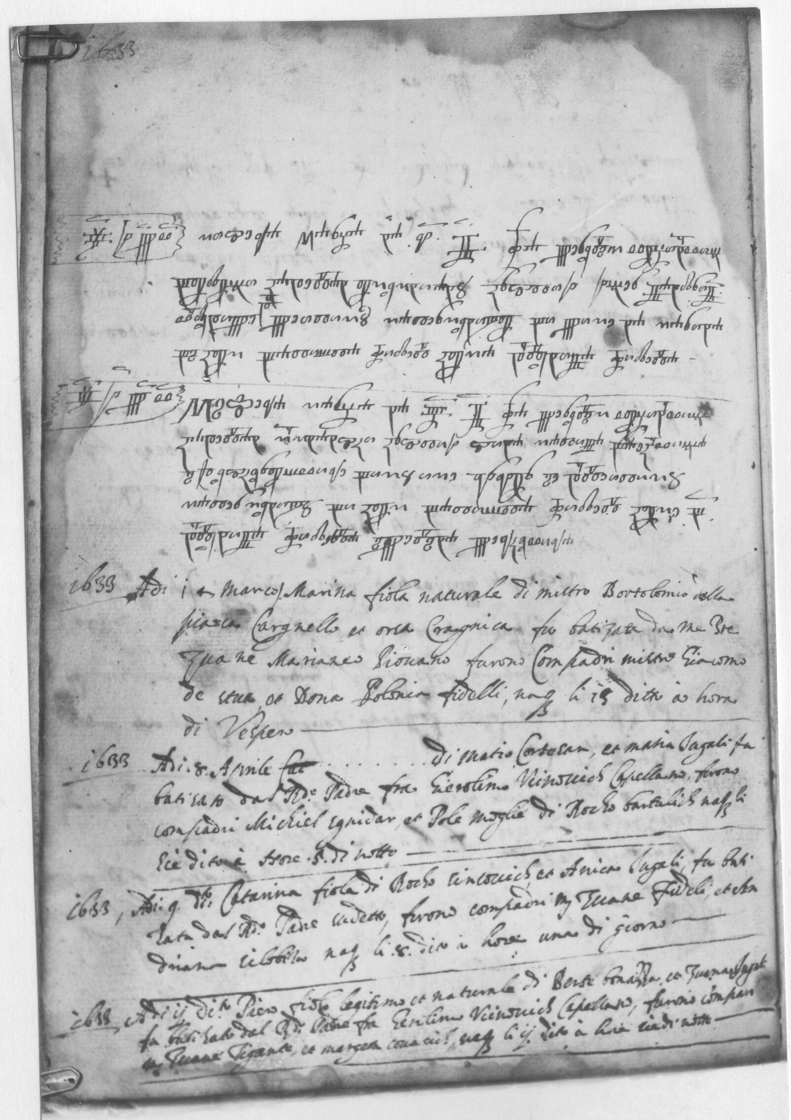 Branko Fučić, Kaštel (Buje), glagoljska matica iz 1668. godine u Arhivu župnog dvora