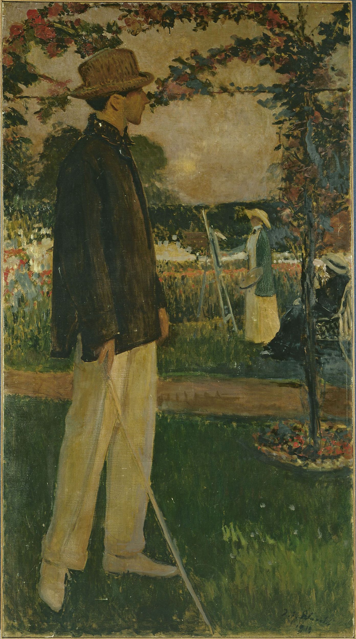 Jacques-Émile Blanche, Portrait de Jean Cocteau (1889-1963), écrivain, dans le jardin d'Offranville