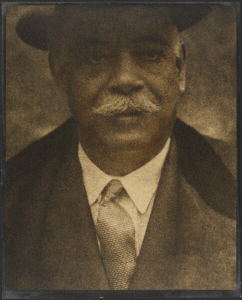Louis Fleckenstein, [Portrait of a Man with Hat Brim]