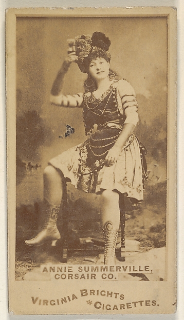 Allen & Ginter, Annie Summerville, Corsair Co., from the Actors and Actresses series (N45, Type 1) for Virginia Brights Cigarettes