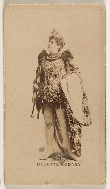 Kinney Brothers Tobacco Company, Babette Rodney, from the Actresses series (N245) issued by Kinney Brothers to promote Sweet Caporal Cigarettes