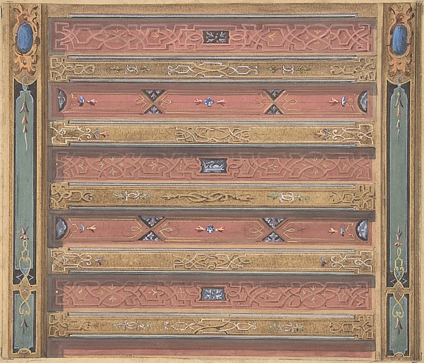 Jules-Edmond-Charles Lachaise, Design for Salon Ceiling, Château de Cangé