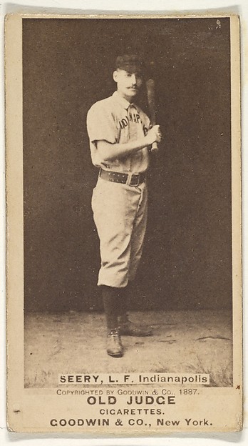 Goodwin & Company, Seery, Left Field, Indianapolis, from the Old Judge series (N172) for Old Judge Cigarettes