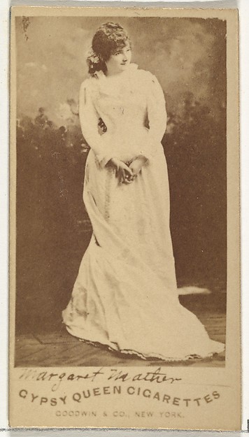 Goodwin & Company, Margaret Mather, from the Actors and Actresses series (N171) for Gypsy Queen Cigarettes