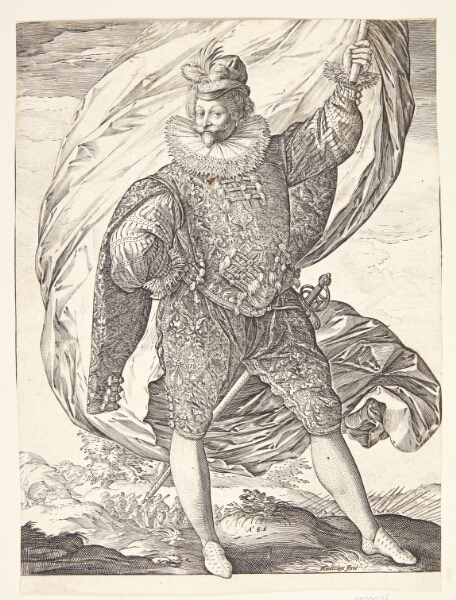 Hendrick Goltzius, Fanebæreren, vendt mod højre