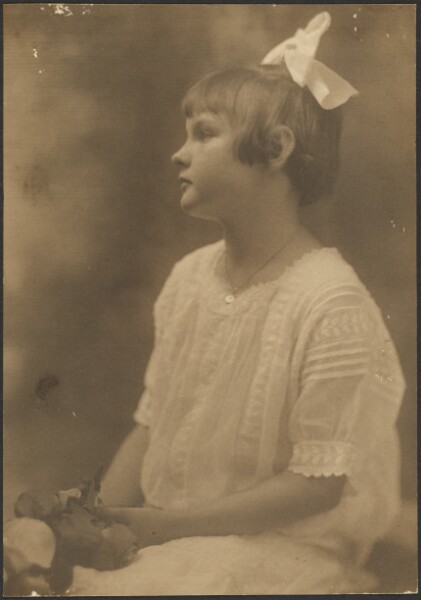 Louis Fleckenstein, [Portrait of a Young Girl with Flowers in Lap]