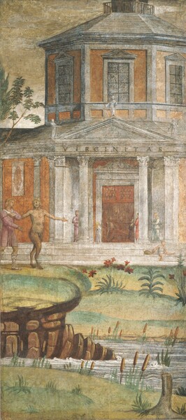 Bernardino Luini, Cephalus and Pan at the Temple of Diana