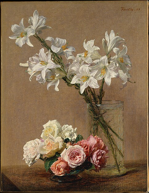 Henri Fantin-Latour, Roses and Lilies