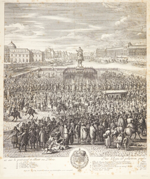 Jan van Huchtenburg, Ludvig XIV i procession over Pont Neuf (midterste del)